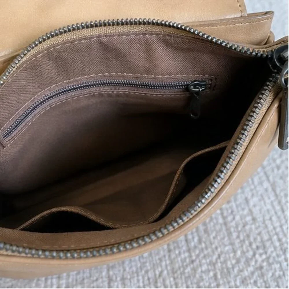 Brown Nylon Crossbody Bag